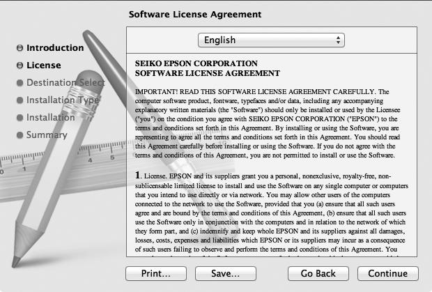(Mac OSX 10.5-10.7) PPD 1. Macintosh 2. CD-ROM Software Disc 3. [EPSON] [EPSON] 4.