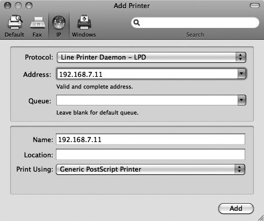 IP 1. [IP] [Line Printer Daemon - LPD ( - LPD)] 2. [Address ( )] IP 3.