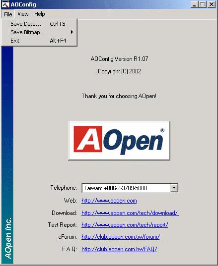 備註 : AOConfig 可以相容於 Windows 98SE/ME NT4.