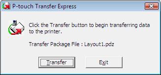 使用 P-touch Transfer Express 传输模板 ( 仅限 Windows) 将 传输包 文件 (.pdz) 传输至您的打印机 11 使用由管理员发送的 P-touch Transfer Express 应用程序, 用户可将 传输包 文件 (.