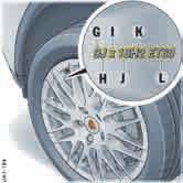 190 km/h H = 最高车速 210 km/h V = 最高车速 240 km/h W = 最高车速 270 km/h Y = 最高车速 300 km/h G - 轮辋宽度 ( 英寸 ) H - 轮辋凸缘轮廓代码字母 I -