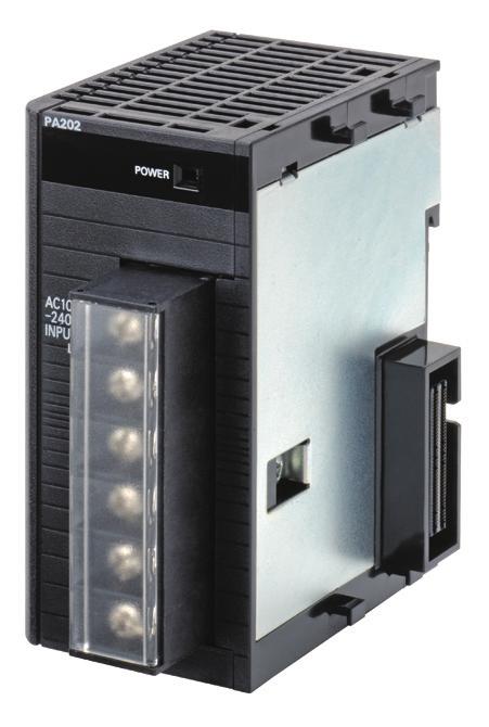 CJ1W-PA202 特長 更換通知功能可以防止電源壽命耗盡所造成的系統停機 CJ1W-PA205C 型可支援 可根據系統規模提供各種電源設備 ( 最大到 25W)
