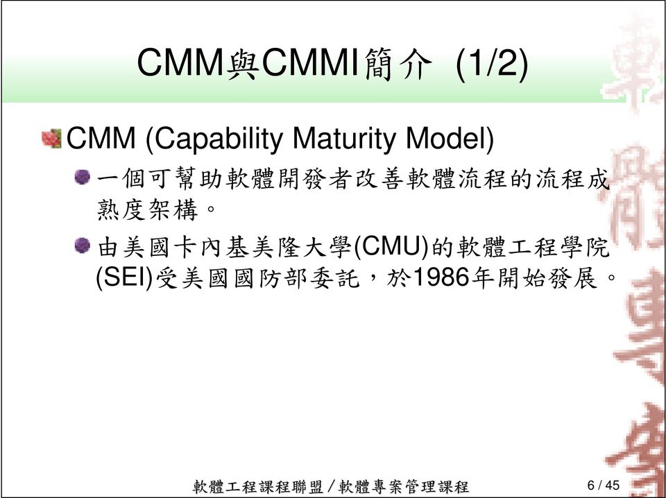 Maturity Model) 流 流