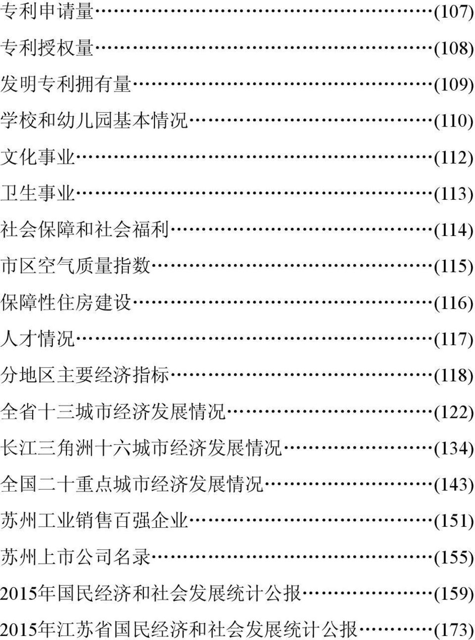 市 经 济 发 展 情 况 (122) 长 江 三 角 洲 十 六 城 市 经 济 发 展 情 况 (134) 全 国 二 十 重 点 城 市 经 济 发 展 情 况 (143) 苏 州 工 业 销 售 百 强 企 业