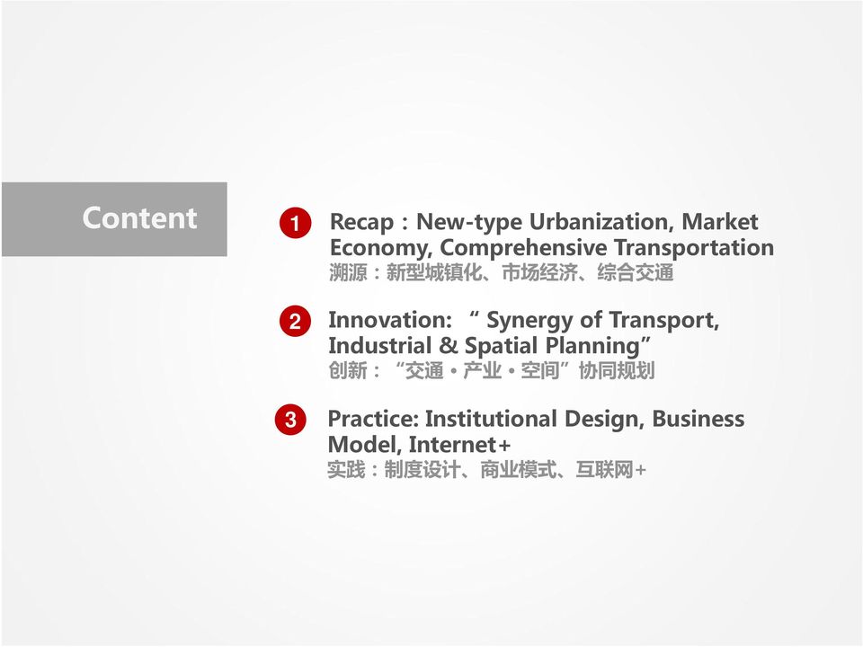 Transport, Industrial & Spatial Planning 创 新 : 交 通 产 业 空 间 协 同 规 划 3