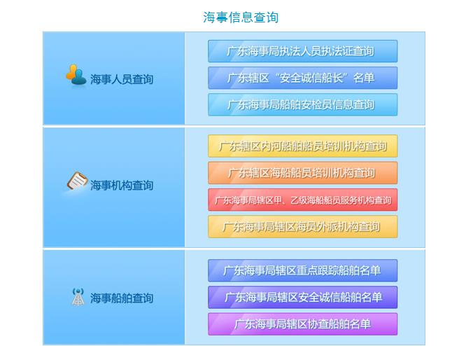 第 四 章 优 秀 案 例 点 评 图 73 广 东 海 事 局 网 站 海 事 信 息 查 询 服