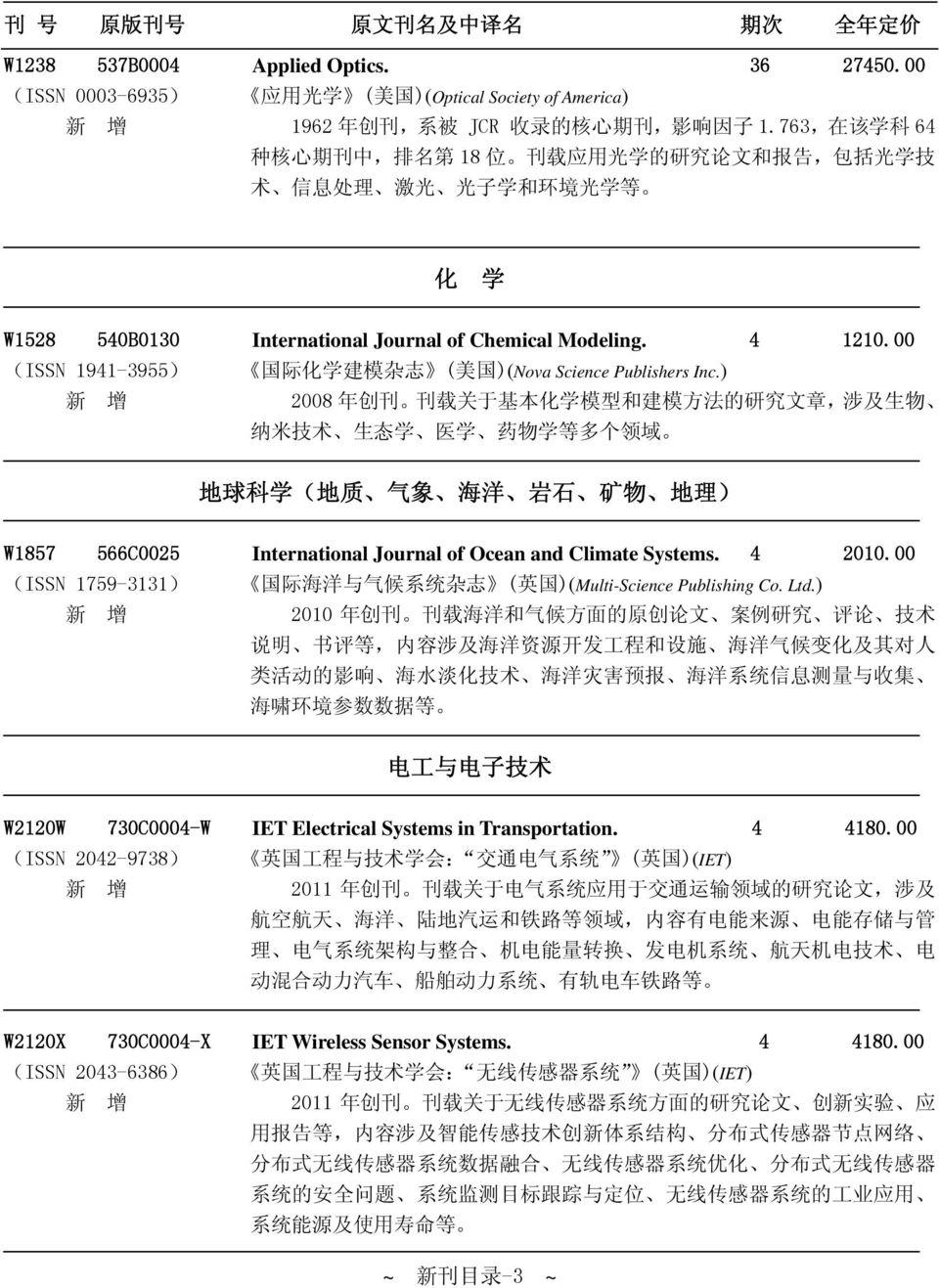 00 (ISSN 1941-3955) 国 际 化 学 建 模 杂 志 ( 美 国 )(Nova Science Publishers Inc.