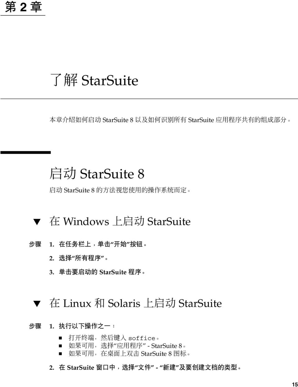 StarSuite Linux Solaris StarSuite 1.