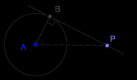 68 高職數學 B 重點整理 [ 公式 13-7] 圓的切線段長 (1) 圓外一點 P( x0, y 0) 做圓 C : x y dx ey f 0的切線, 則切線段長 PB x0 y0 dx0 ey0 f, 將 P( x0, y 0) 座標代入圓方程式 開根號就對了 () 圓外一點 P( x0, y 0) 做圓 C : ( x h) ( y k) r