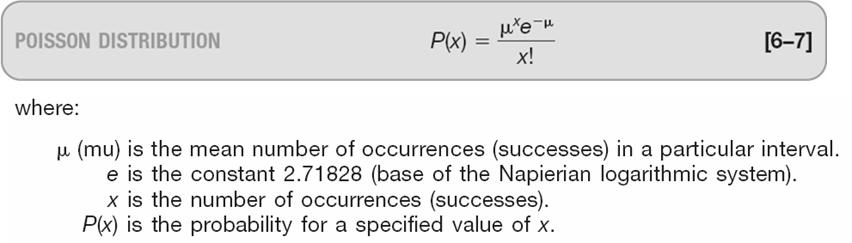 Poisson Probability Distribution The Poisson distribution can be described mathematically using the formula: Poisson Probability Distribution - Example Assume baggage is rarely lost by Northwest