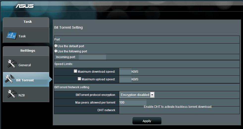 از پنل پیمایش دانلود اصلی روی Bit Torrent کلیک کنید تا صفحه Bit Torrent Setting )تنظیمات )Bit Torrent راه اندازی شود. 2.