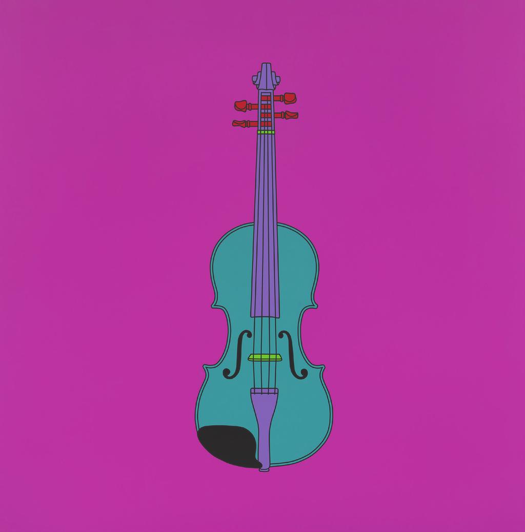 Left: MICHAEL CRAIG-MARTIN, Untitled (violin), 2015, Michael