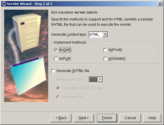 Creating the servlet with the Servlet wizard-2