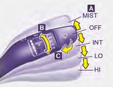 提高使用效率 自动灯光 ( 如有配备 ) 灯光开关在 AUTO 位置时, 驻车灯及大灯将根据室外光线的亮度自动亮灭