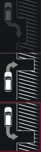 驻车辅助系统的新图像 搜寻行驶 当激活的驻车辅助系统搜寻停车位时 如果没有搜寻到合适的 就会在 MMI 显示器上显示图像 1 在采用右置方向盘的国家 标准是显示街道右侧的停车位情况 当驾驶 员想要停靠在街道左侧时 可以通过设置左侧转向灯显示左侧街道 在 采用左置方向盘的国家 整个性能与之完全相反 系统每次都会搜寻街道两侧的停车位 但是在 MMI 显示器上只显示街道 一侧 在设置转向灯后