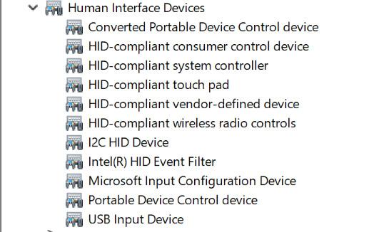 Intel HID 事件筛选器 验证笔记本电脑中是否已安装 Intel HID 事件筛选器驱动程序 表.