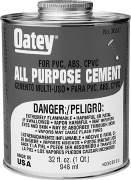 41 12 OATEY CLEAR ALL-PURPOSE CEMENTS RED LABEL A3081-4 4 OZ ALL-PURP CLR CEMENT EACH $4.
