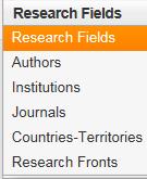 Countries/Territories ( 取排名前 50%) Journals ( 取排名前