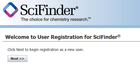开始创建 SciFinder Web 帐号 创建