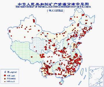 04 中国铜资源分布情况 中国铜生产地集中在 : 华东地区, 该地区铜生产量占全国总产量的 51.