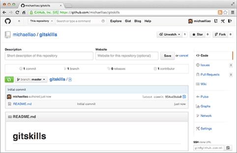 现在, 远程库已经准备好了, 下 一步是 用命令 git clone 克隆 一个本地库 : $ git clone git@github.com:michaelliao/gitskills.git Cloning into 'gitskills'... remote: Counting objects: 3, done.