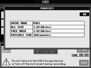PROPERTY USB [F] OK