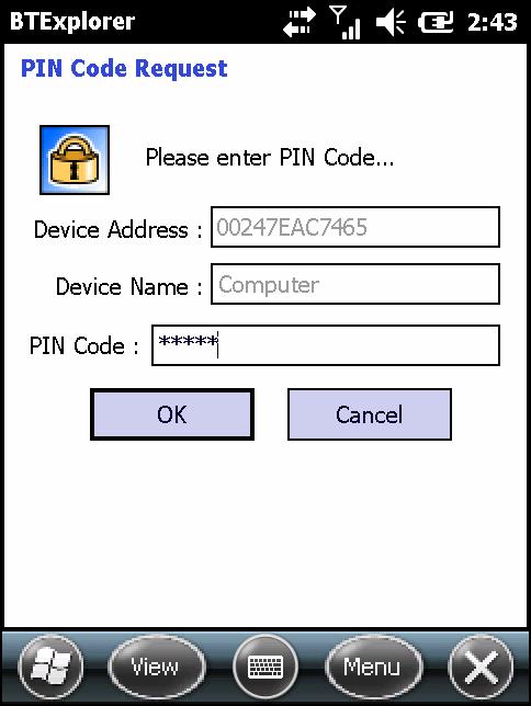 在 Windows 裝置上使用藍牙 5-31 2. 點選 Menu ( 功能表 ) > New Connection ( 新增連線 ) 隨即出現 New Connection Wizard ( 新增連線精靈 ) 視窗 3. 在下拉式清單中, 選取 Pair with Remote Device ( 與遠端裝置配對 ) 4.