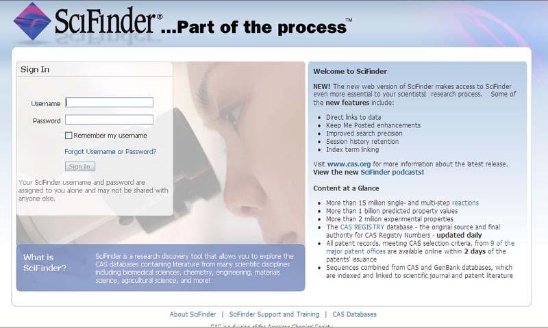 SciFinder Web 介绍 SciFinder Web 是通过 Web 来访问 SciFinder 数据库的方式 友好的用户界面