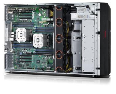 ThinkServer TD350 可扩展的高性能塔式服务器, 专为满足不断成长的业务需求而设计 TD350 特性 处理器 / 插槽 机箱 详情 支持高达 2 个英特尔 E5-2600 v3 系列处理器, 最高支持 135W ( 最高支持 32 个计算内核 ) 塔式或者 4U 机架式 内存 16 个 DIMMs (512 GB 最大内存容量 ) 2.5 英寸机箱 3.