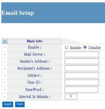 2. Mail Server: (POP3 Server) 3. Senders Address:, 5.