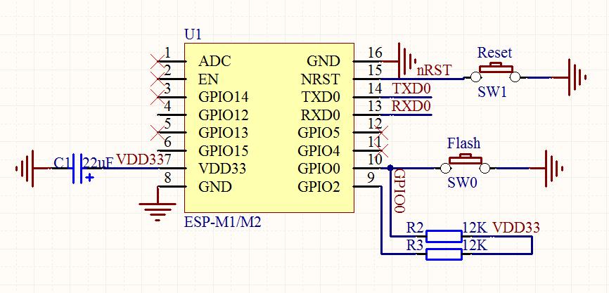 八. 模块最小系统 模块最小系统电路图如下 : 图 8.1 最小系统注 : (1) 模块供电电压为直流 3.