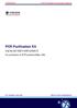 FOREGENE PCR Purification Kit Instruction Manual PCR Purification Kit Cat.No.DE-03011/03012/03013 For purification of PCR products:60bp-10kb For resea