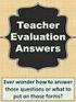 (170) 2 Key Words: teacher evaluation, teacher professional development, formative evaluation
