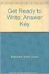 Ready To Write Series Get Ready To Write Beginner to Elementary 國 Get Ready to Write 為 Ready To Write 系列的入門教材, 適合初學者使用 全書共九個單元 藉由字彙練習 互動討論 引導式習題練習 交換修